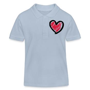 Cool Heart - Kinder Organic Poloshirt Mini Sprinter von Stanley/Stella - sky Blue - Vorne