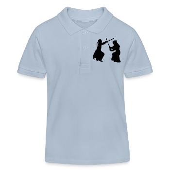 Arts martiaux Kendo -3 - Polo enfant bio Stanley/Stella - bleu ciel - Devant