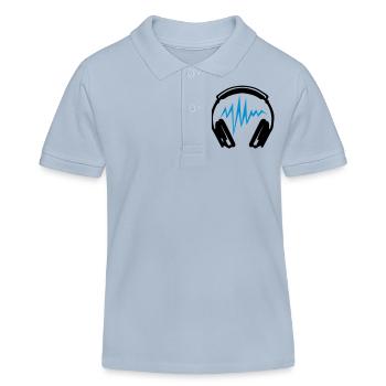 Equalizer Audio-Musik-Kopfhörer DJ zik2 - Kinder Organic Poloshirt Mini Sprinter von Stanley/Stella - sky Blue - Vorne