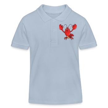 homard - Polo enfant bio Stanley/Stella - bleu ciel - Devant