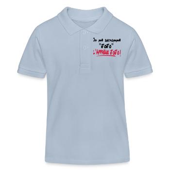HUMOUR affreux jojo!!! t-shirt,logo,motif,visuel - Polo enfant bio Stanley/Stella - bleu ciel - Devant