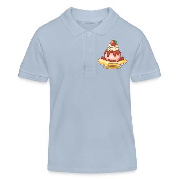 Crème glacée, crème glacée, crème glacée, crème glacée, boule, crème glacée, sundae - Polo enfant bio Stanley/Stella - bleu ciel - Devant