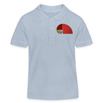 Fibonacci Kurve goldener Schnitt Retro used optik - Kinder Organic Poloshirt Mini Sprinter von Stanley/Stella - sky Blue - Vorne