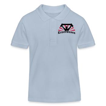 fan_leverkusen____f2 - Kids Organic Polo Shirt by Stanley/Stella - sky blue - Front