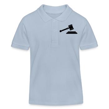 richter__hammer__f1 - Kids Organic Polo Shirt by Stanley/Stella - sky blue - Front