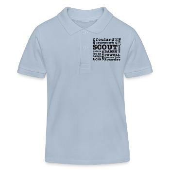Scout Words - Polo enfant bio Stanley/Stella - bleu ciel - Devant