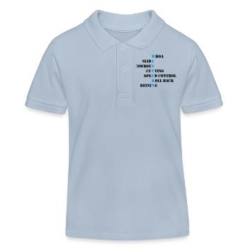 Westernschriftzug Cowboys - Kinder Organic Poloshirt Mini Sprinter von Stanley/Stella - sky Blue - Vorne