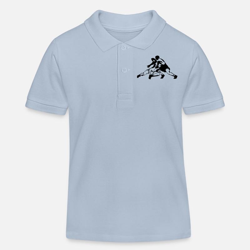 Ringer - Kinder Organic Poloshirt Mini Sprinter von Stanley/Stella - sky Blue