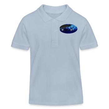 Sportwagen, Neonblau - Kinder Organic Poloshirt Mini Sprinter von Stanley/Stella - sky Blue - Vorne