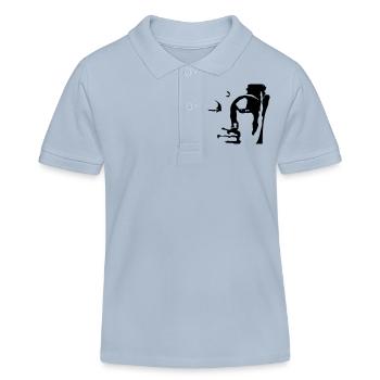 buddha face - Polo enfant bio Stanley/Stella - bleu ciel - Devant