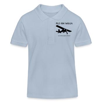 Wilga le piano PZL-104? - Polo enfant bio Stanley/Stella - bleu ciel - Devant