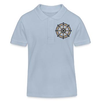 Dharma Rad, wheel, Buddhismus, Chakra, Lehre - Kinder Organic Poloshirt Mini Sprinter von Stanley/Stella - sky Blue - Vorne