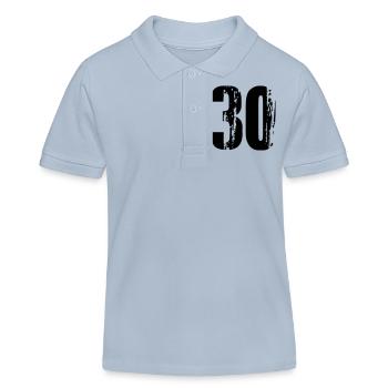 30 - Nummer - Kinder Organic Poloshirt Mini Sprinter von Stanley/Stella - sky Blue - Vorne