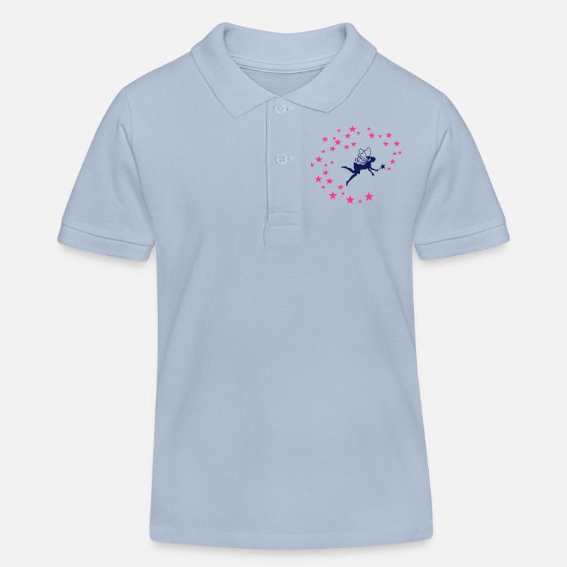 Fee mit Sternen 2C - Kinder Organic Poloshirt Mini Sprinter von Stanley/Stella - sky Blue