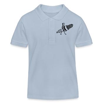 Mechatroniker mit Zündkerze - Kinder Organic Poloshirt Mini Sprinter von Stanley/Stella - sky Blue - Vorne