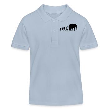 éléphant evolution - Polo enfant bio Stanley/Stella - bleu ciel - Devant