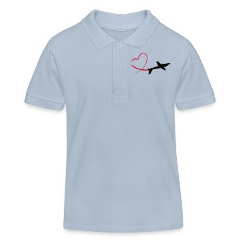 Kunstflug aerobatic Fox - Kids Organic Polo Shirt by Stanley/Stella - sky blue - Front