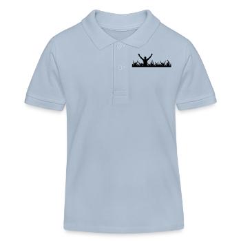 Menschen - Gruppe Fans - Kinder Organic Poloshirt Mini Sprinter von Stanley/Stella - sky Blue - Vorne