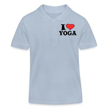 I love Yoga - I Love Yoga - Kinder Organic Poloshirt Mini Sprinter von Stanley/Stella - sky Blue - Vorne
