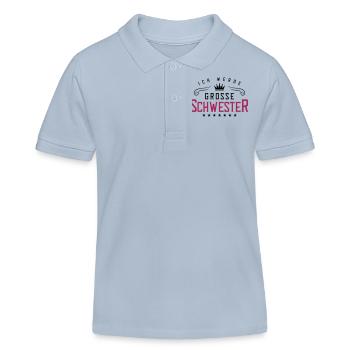 ich werde grosse schwester - Kinder Organic Poloshirt Mini Sprinter von Stanley/Stella - sky Blue - Vorne