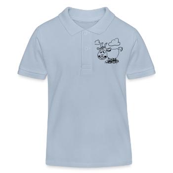 Ziege klettern berg - Kinder Organic Poloshirt Mini Sprinter von Stanley/Stella - sky Blue - Vorne