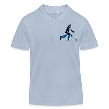 Gardien de but de hockey - Polo enfant bio Stanley/Stella - bleu ciel - Devant