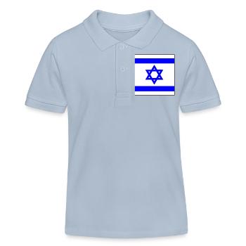 Israël - Polo enfant bio Stanley/Stella - bleu ciel - Devant