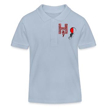 cool message - Kids Organic Polo Shirt by Stanley/Stella - sky blue - Front