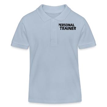 Personal trainer - Kids Organic Polo Shirt by Stanley/Stella - sky blue - Front
