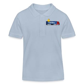 Truck Holiday - Polo enfant bio Stanley/Stella - bleu ciel - Devant