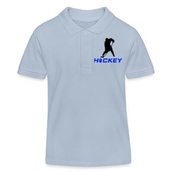 Joueurs de hockey sur glace - Polo enfant bio Stanley/Stella - bleu ciel - Devant