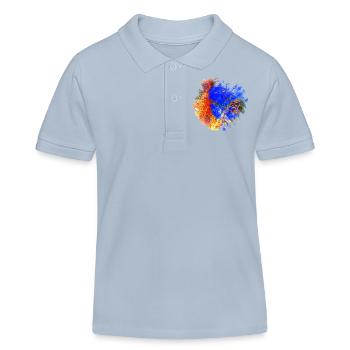 « ExON » par Acryl Gallery & Design - Polo enfant bio Stanley/Stella - bleu ciel - Devant