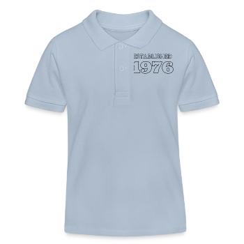 Established 1976 - Feier dein Geburtsjahr - Kinder Organic Poloshirt Mini Sprinter von Stanley/Stella - sky Blue - Vorne