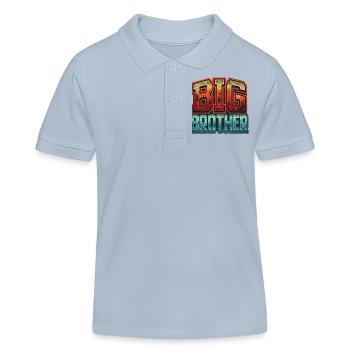 GROßER BRUDER - Kinder Organic Poloshirt Mini Sprinter von Stanley/Stella - sky Blue - Vorne