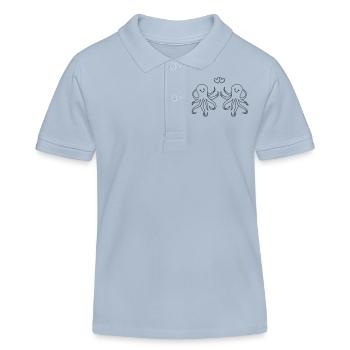 Octopus Octopus Love - Kids Organic Polo Shirt by Stanley/Stella - sky blue - Front