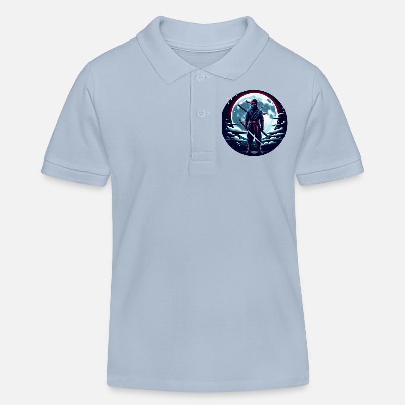 Ninja - Polo enfant bio Stanley/Stella - bleu ciel