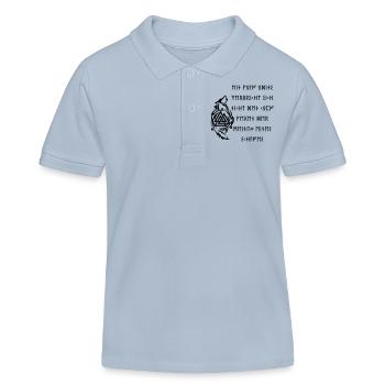 Ein Wolf Odins - Kinder Organic Poloshirt Mini Sprinter von Stanley/Stella - sky Blue - Vorne