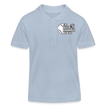 Eat Sleep Gagaball Repeat - Kinder Organic Poloshirt Mini Sprinter von Stanley/Stella - sky Blue - Vorne