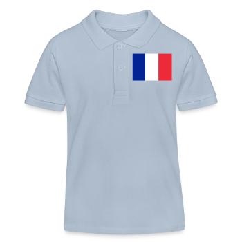 Frankreich - Kinder Organic Poloshirt Mini Sprinter von Stanley/Stella - sky Blue - Vorne