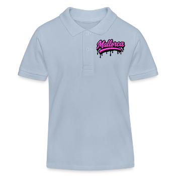 Mallorca Graffiti - Kinder Organic Poloshirt Mini Sprinter von Stanley/Stella - sky Blue - Vorne