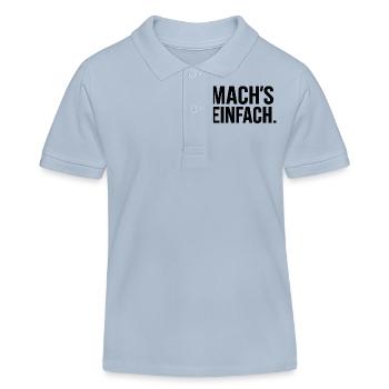 Mach einfach - Kinder Organic Poloshirt Mini Sprinter von Stanley/Stella - sky Blue - Vorne
