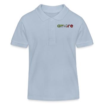 amore - Italie - Italie - Amour Amour Italien - Polo enfant bio Stanley/Stella - bleu ciel - Devant