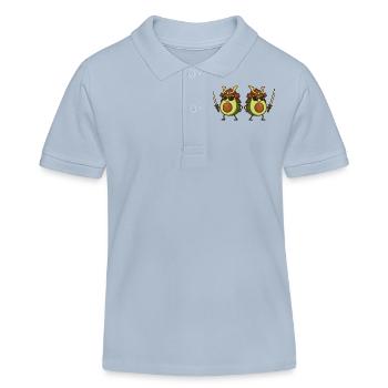 Avocat Samouraï 2 - Polo enfant bio Stanley/Stella - bleu ciel - Devant