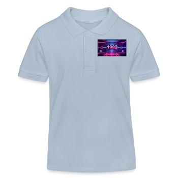 FREQUENCIES LOADED 1982 - Kids Organic Polo Shirt by Stanley/Stella - sky blue - Front