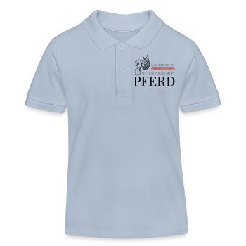 Das "Nicht Mein Pferd" Statement - Kinder Organic Poloshirt Mini Sprinter von Stanley/Stella - sky Blue - Vorne