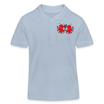 2 Oktopus Teufel Hölle Team Freunde Satan Böse süß - Kinder Organic Poloshirt Mini Sprinter von Stanley/Stella - sky Blue - Vorne