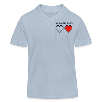 Deuxième joueur - Polo enfant bio Stanley/Stella - bleu ciel - Devant
