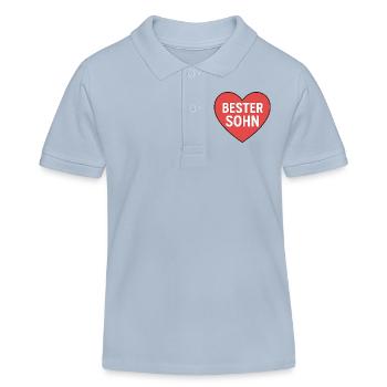 BEST SON - Kids Organic Polo Shirt by Stanley/Stella - sky blue - Front