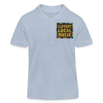 Soutenez la musique locale - Polo enfant bio Stanley/Stella - bleu ciel - Devant