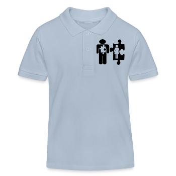 Miss. Right - Kids Organic Polo Shirt by Stanley/Stella - sky blue - Front